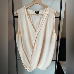 theory creamsicle 100% silk blouse